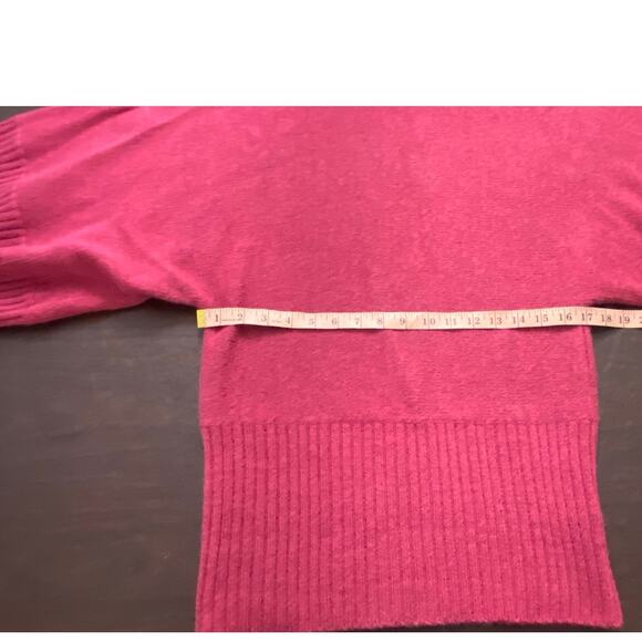 Banana Republic Alpaca Wool Batwing Turtleneck Sweater Pink Tunic Small - Picture 5 of 11